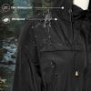 imageZando Packable Rain Jacket Women Waterproof Long Rain Coat Lightweight with Hood Windbreaker Jackets Outdoor Trench CoatA01 Black