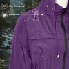 imageZando Packable Rain Jacket Women Waterproof Long Rain Coat Lightweight with Hood Windbreaker Jackets Outdoor Trench CoatA07 Purple
