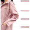 imageZando Packable Rain Jacket Women Waterproof Long Rain Coat Lightweight with Hood Windbreaker Jackets Outdoor Trench CoatA10 Pink