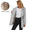imageZando Raincoat for Women Rain Jackets for Women Waterproof Lightweight Windbreaker Outdoor Hooded Trench Coat Long Rain CoatsGray