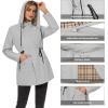 imageZando Raincoat for Women Rain Jackets for Women Waterproof Lightweight Windbreaker Outdoor Hooded Trench Coat Long Rain CoatsGray