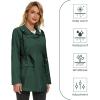 imageZando Raincoat for Women Rain Jackets for Women Waterproof Lightweight Windbreaker Outdoor Hooded Trench Coat Long Rain CoatsGreen