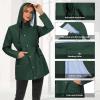 imageZando Raincoat for Women Rain Jackets for Women Waterproof Lightweight Windbreaker Outdoor Hooded Trench Coat Long Rain CoatsGreen