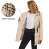 imageZando Raincoat for Women Rain Jackets for Women Waterproof Lightweight Windbreaker Outdoor Hooded Trench Coat Long Rain CoatsKhaki