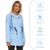 imageZando Raincoat for Women Rain Jackets for Women Waterproof Lightweight Windbreaker Outdoor Hooded Trench Coat Long Rain CoatsLight Blue