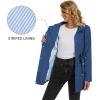 imageZando Raincoat for Women Rain Jackets for Women Waterproof Lightweight Windbreaker Outdoor Hooded Trench Coat Long Rain CoatsNavy Blue