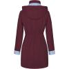 imageZando Raincoat for Women Rain Jackets for Women Waterproof Lightweight Windbreaker Outdoor Hooded Trench Coat Long Rain CoatsWine Red