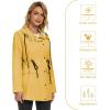 imageZando Raincoat for Women Rain Jackets for Women Waterproof Lightweight Windbreaker Outdoor Hooded Trench Coat Long Rain CoatsYellow