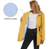imageZando Raincoat for Women Rain Jackets for Women Waterproof Lightweight Windbreaker Outdoor Hooded Trench Coat Long Rain CoatsYellow