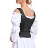 imageZando Renaissance Costume Women Pirate Medieval Viking Corsets Top Vintage Costume Steampunk Gothic Tank TopBlack