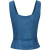 imageZando Renaissance Costume Women Pirate Medieval Viking Corsets Top Vintage Costume Steampunk Gothic Tank TopBlue