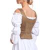 imageZando Renaissance Costume Women Pirate Medieval Viking Corsets Top Vintage Costume Steampunk Gothic Tank TopBrown