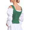 imageZando Renaissance Costume Women Pirate Medieval Viking Corsets Top Vintage Costume Steampunk Gothic Tank TopGreen