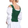 imageZando Renaissance Costume Women Pirate Medieval Viking Corsets Top Vintage Costume Steampunk Gothic Tank TopGreen Jacquard