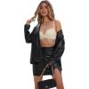 imageZando Women Pearl Top Rhinestone See Through Sleeveless Mesh Beaded Shirts Top See Through Blouse Top1 Nude