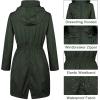 imageZando Womens Rain Jackets for Women Waterproof Rain Coats for Women Active Packable Raincoat Windbreaker Jacket with HoodA04 Army Green