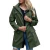 imageZando Womens Rain Jackets for Women Waterproof Rain Coats for Women Active Packable Raincoat Windbreaker Jacket with HoodA04 Army Green