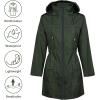 imageZando Womens Rain Jackets for Women Waterproof Rain Coats for Women Active Packable Raincoat Windbreaker Jacket with HoodA04 Army Green