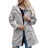 imageZando Womens Rain Jackets for Women Waterproof Rain Coats for Women Active Packable Raincoat Windbreaker Jacket with HoodA05 Grey
