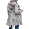 imageZando Womens Rain Jackets for Women Waterproof Rain Coats for Women Active Packable Raincoat Windbreaker Jacket with HoodA05 Grey