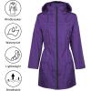 imageZando Womens Rain Jackets for Women Waterproof Rain Coats for Women Active Packable Raincoat Windbreaker Jacket with HoodA07 Purple