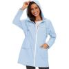 imageZando Womens Rain Jackets for Women Waterproof Rain Coats for Women Active Packable Raincoat Windbreaker Jacket with HoodA08 Light Blue