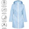 imageZando Womens Rain Jackets for Women Waterproof Rain Coats for Women Active Packable Raincoat Windbreaker Jacket with HoodA08 Light Blue