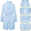 imageZando Womens Rain Jackets for Women Waterproof Rain Coats for Women Active Packable Raincoat Windbreaker Jacket with HoodA08 Light Blue