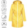 imageZando Womens Rain Jackets for Women Waterproof Rain Coats for Women Active Packable Raincoat Windbreaker Jacket with HoodA09 Yellow Raincoat