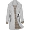 imageZando Raincoat for Women Rain Jackets for Women Waterproof Lightweight Windbreaker Outdoor Hooded Trench Coat Long Rain CoatsGray