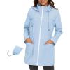 imageZando Womens Rain Jackets for Women Waterproof Rain Coats for Women Active Packable Raincoat Windbreaker Jacket with HoodA08 Light Blue