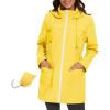 imageZando Womens Rain Jackets for Women Waterproof Rain Coats for Women Active Packable Raincoat Windbreaker Jacket with HoodA09 Yellow Raincoat