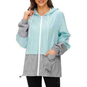 imageZando Lightweight Rain Jacket Women Raincoat for Women Packable Rain Coat Windbreaker Rain Jackets Waterproof with HoodZ Mint Green