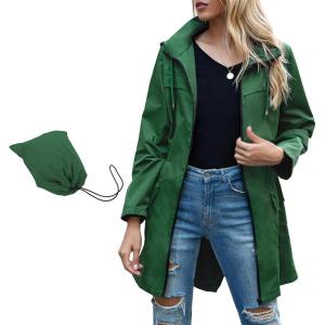 imageZando Womens Rain Jackets for Women Waterproof Rain Coats for Women Active Packable Raincoat Windbreaker Jacket with HoodA02 Grass Green