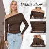 imageZando Black Off The Shoulder Long Sleeve Top Black Long Sleeve Crop Top Black Long Sleeve Top Off The Shoulder Top Off Shoulder Long Sleeve Top Off Shoulder Top Boatneck Tops for Women Black Small