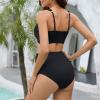 imageZando High Waist Maternity Swimsuit Two Piece Pregnancy Swimwear Bikini Bathing Suits for Women Maternity SwimsuitsBlack