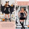 imageZando Layered Tutu Tulle Skirt Ballet Skirt Dance Tutu Princess Dress Ruffle Fluffy Skirt Halloween Costumes for WomenBlack Tutu