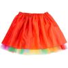 imageZando Layered Tutu Tulle Skirt Ballet Skirt Dance Tutu Princess Dress Ruffle Fluffy Skirt Halloween Costumes for WomenColorful Rainbow Tutu