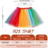 imageZando Layered Tutu Tulle Skirt Ballet Skirt Dance Tutu Princess Dress Ruffle Fluffy Skirt Halloween Costumes for WomenColorful Rainbow Tutu