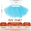 imageZando Layered Tutu Tulle Skirt Ballet Skirt Dance Tutu Princess Dress Ruffle Fluffy Skirt Halloween Costumes for WomenLight Blue Tutu