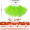 imageZando Layered Tutu Tulle Skirt Ballet Skirt Dance Tutu Princess Dress Ruffle Fluffy Skirt Halloween Costumes for WomenLime Green Tutu