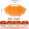 imageZando Layered Tutu Tulle Skirt Ballet Skirt Dance Tutu Princess Dress Ruffle Fluffy Skirt Halloween Costumes for WomenOrange Tutu