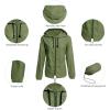 imageZando Plus Size Rain Jacket Womens Waterproof with Hood Windbreaker Travel Rain Coat for Women Lightweight Packable RaincoatArmy Green