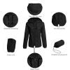 imageZando Plus Size Rain Jacket Womens Waterproof with Hood Windbreaker Travel Rain Coat for Women Lightweight Packable RaincoatBlack