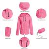 imageZando Plus Size Rain Jacket Womens Waterproof with Hood Windbreaker Travel Rain Coat for Women Lightweight Packable RaincoatHot Pink
