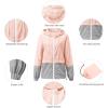 imageZando Plus Size Rain Jacket Womens Waterproof with Hood Windbreaker Travel Rain Coat for Women Lightweight Packable RaincoatPink Gray