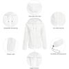 imageZando Plus Size Rain Jacket Womens Waterproof with Hood Windbreaker Travel Rain Coat for Women Lightweight Packable RaincoatWhite