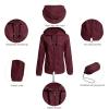 imageZando Plus Size Rain Jacket Womens Waterproof with Hood Windbreaker Travel Rain Coat for Women Lightweight Packable RaincoatWind Red