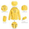 imageZando Plus Size Rain Jacket Womens Waterproof with Hood Windbreaker Travel Rain Coat for Women Lightweight Packable RaincoatYellow