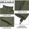 imageZando Puffer Vest Women Outerwear Vests Sleeveless Stand Collar Oversized Zip Up Padded Puffy Winter Gilet Jacket CoatArmy Green